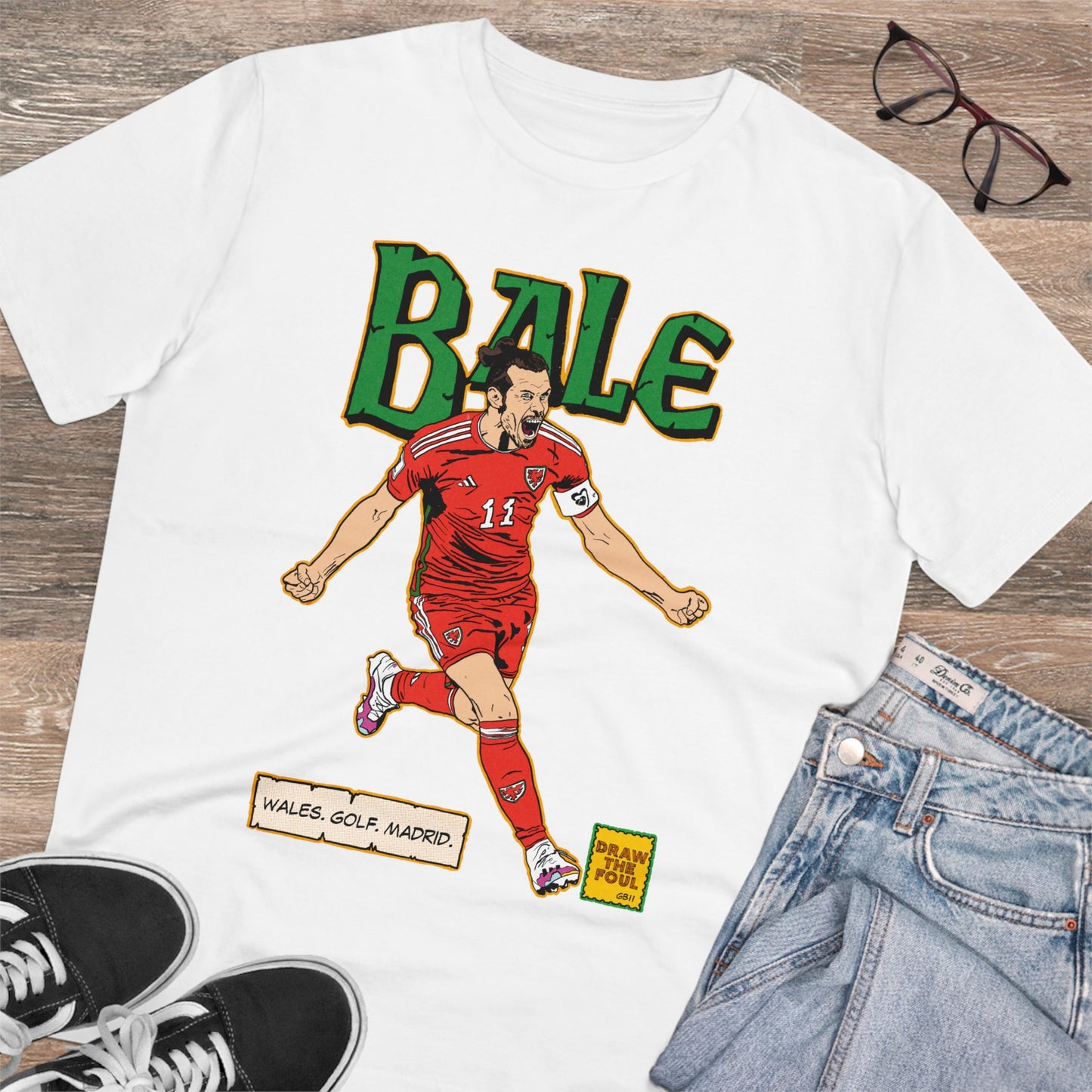 Gareth Bale 'Wales. Golf. Madrid.' T Shirt (Euros Legends)